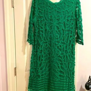 INC International Concepts Green Lace Dress